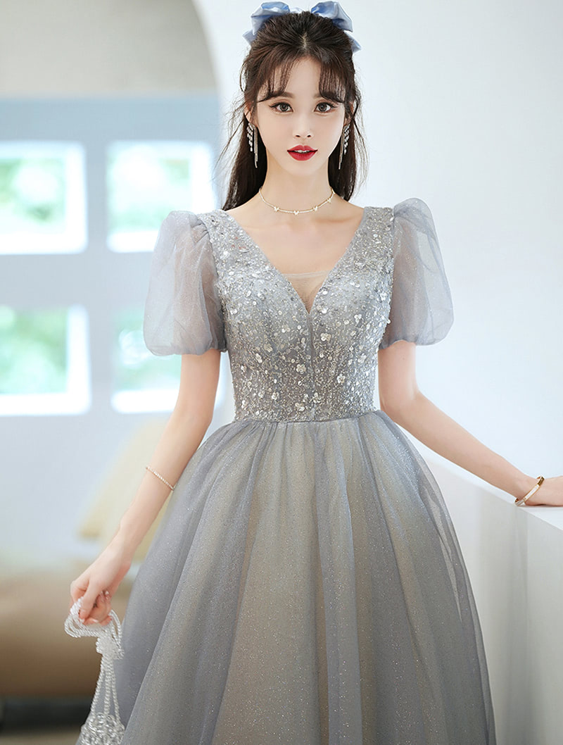 Trendy Light Gray Midi & Maxi Party Dress Formal Evening Gown02