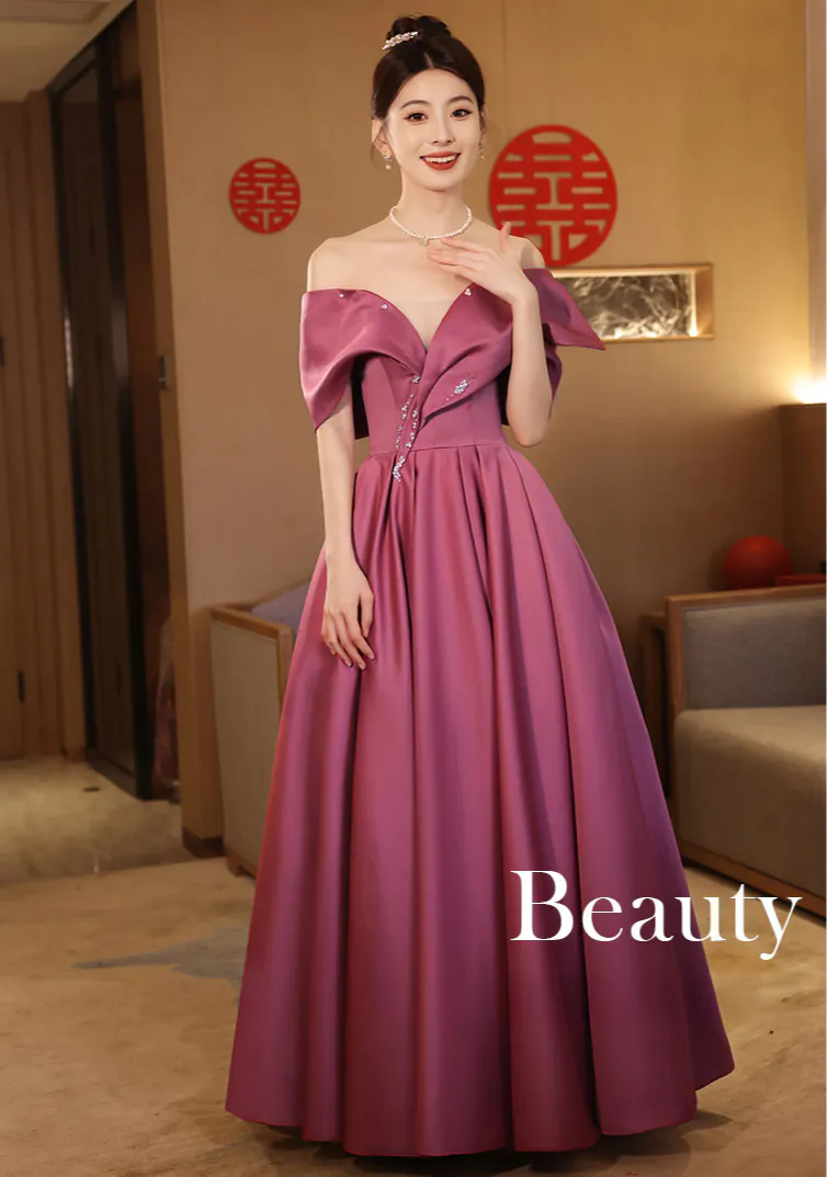Vintage-Berry-Off-Shoulder-Strap-Back-Long-Satin-Formal-Evening-Gown07