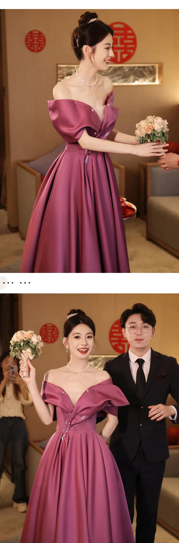 Vintage-Berry-Off-Shoulder-Strap-Back-Long-Satin-Formal-Evening-Gown12