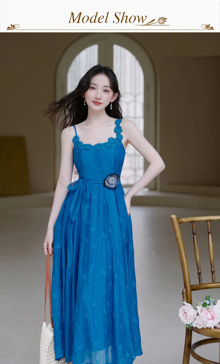 casual blue lace dress Celebrity Inspired Royal Blue Lace Summer Short Dress