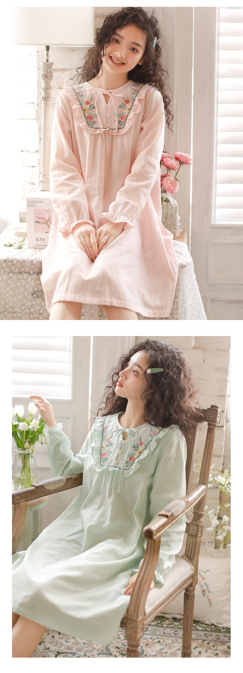 Vintage-Floral-Comfortable-Cotton-Sleep-Dress-Home-Casual-Wear15.jpg