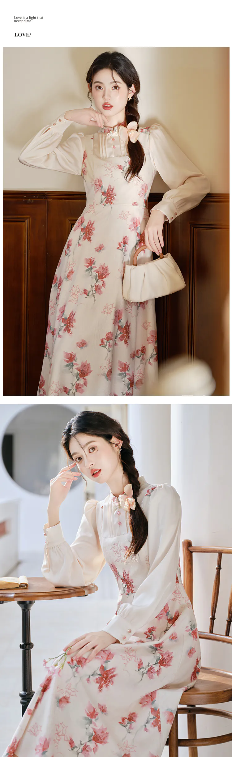 Vintage-Floral-Print-Stand-Collar-Long-Sleeve-Flowy-Beach-Casual-Dress12