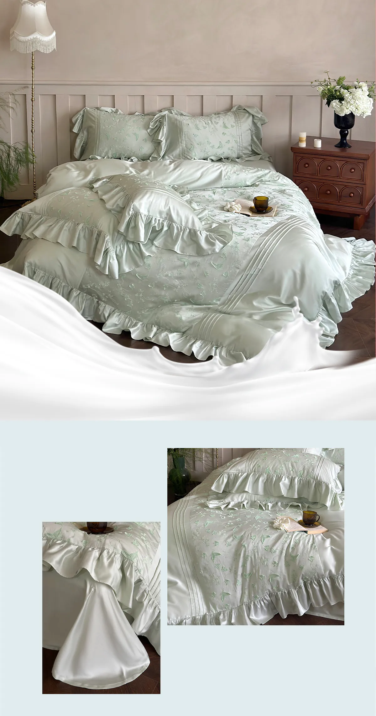 3D-Butterfly-Embroidery-Pleated-Ruffle-Edge-Tencel-Cotton-Bedding-Set23