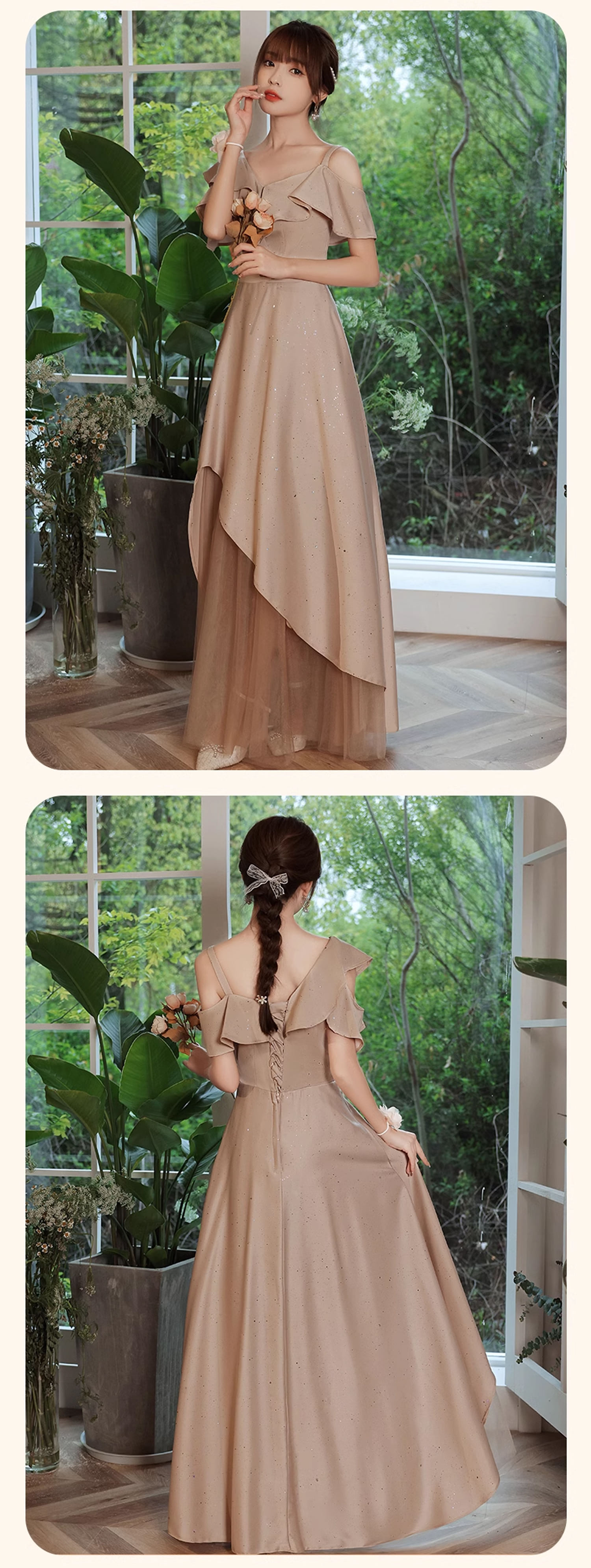 princess polly baby blue dress Khaki Bridesmaids Dress Long Champagne Chiffon Party Dress Bridesmaids –  DaisyFormals-Bridesmaid and Formal Dresses in 59+ Colors main image 0