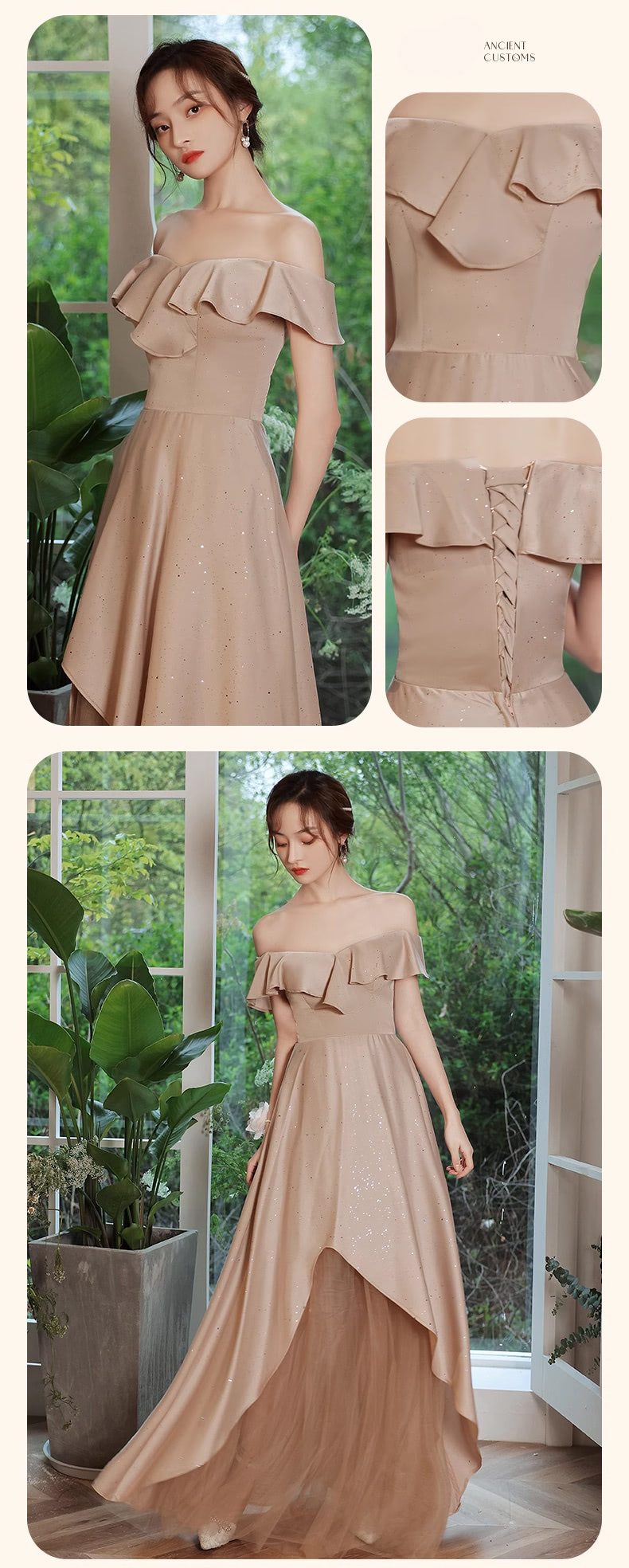 Chic-Khaki-Irregular-Hem-Bridesmaid-Dress-Formal-Party-Long-Gown20
