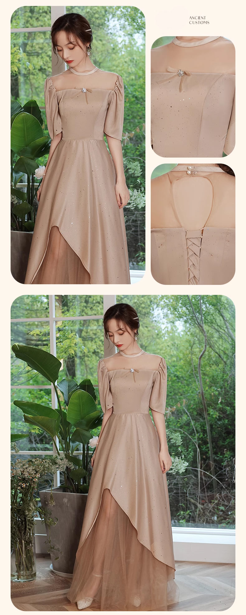 Chic-Khaki-Irregular-Hem-Bridesmaid-Dress-Formal-Party-Long-Gown23