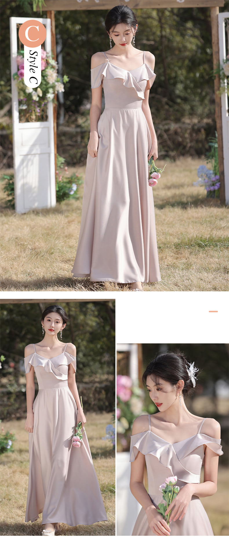 Dusty-Khaki-Maid-of-Honour-Bridal-Party-Wedding-Guest-Bridesmaid-Dress18