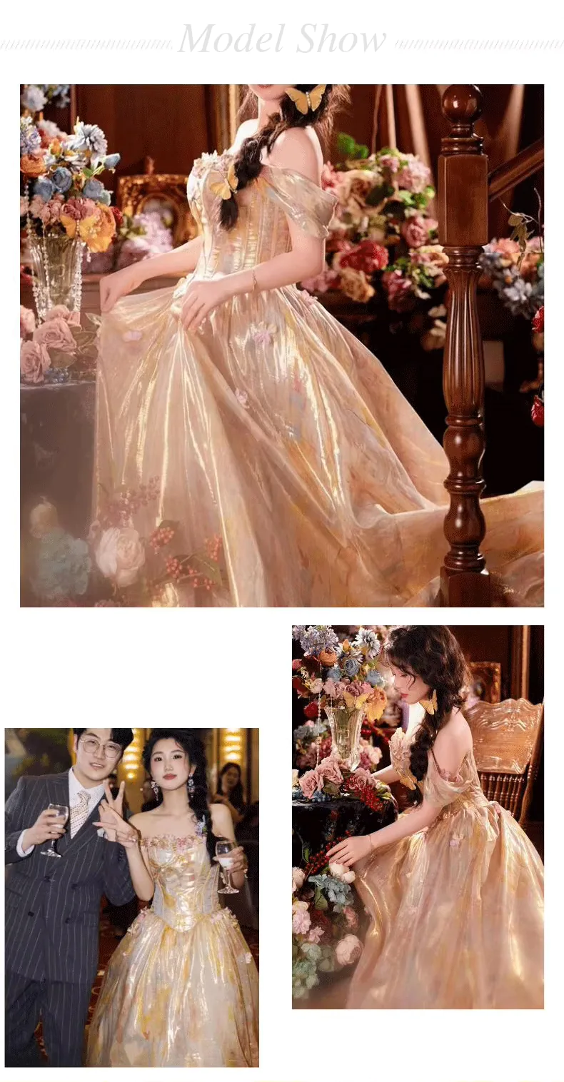 Elegant-Golden-Princess-Off-Shoulder-Formal-Ball-Gown-Prom-Party-Dress08