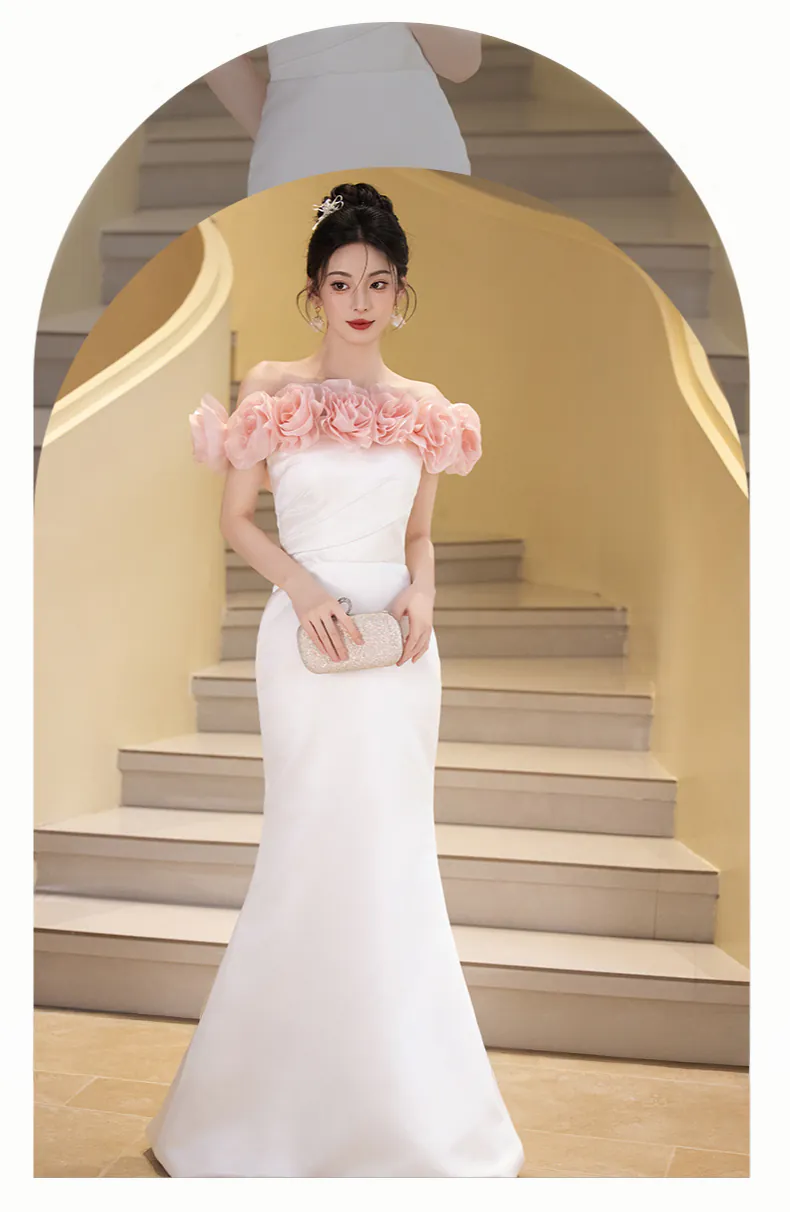 Elegant-White-3D-Rose-Off-the-Shoulder-Strapless-Mermaid-Skirt-Evening-Dress07