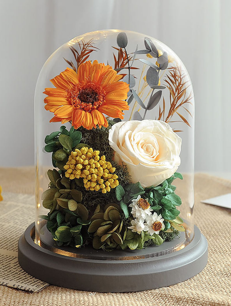 Eternal Sunflower Rose Handmade Best Gift for Teacher and Elder01