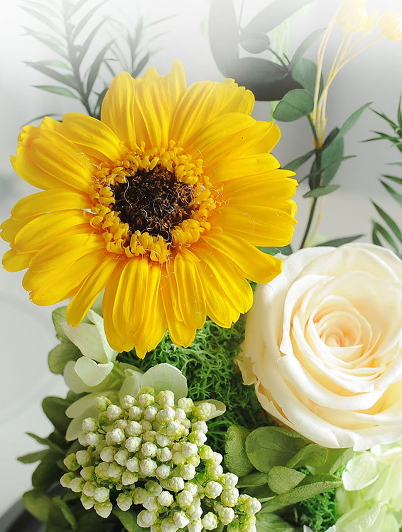 Eternal Sunflower Rose Handmade Best Gift for Teacher and Elder01