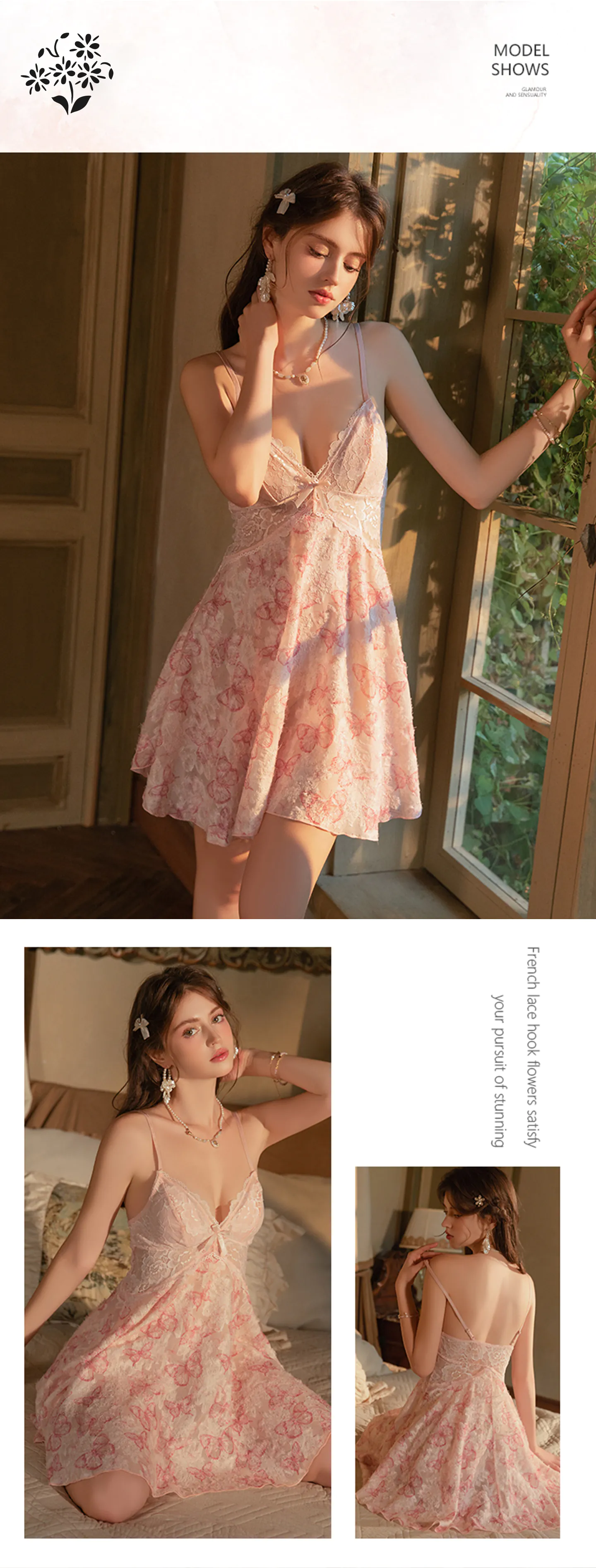 Ethereal-V-Neck-Butterfly-Print-Built-in-Bra-Sheer-Lace-Splice-Nightgown14