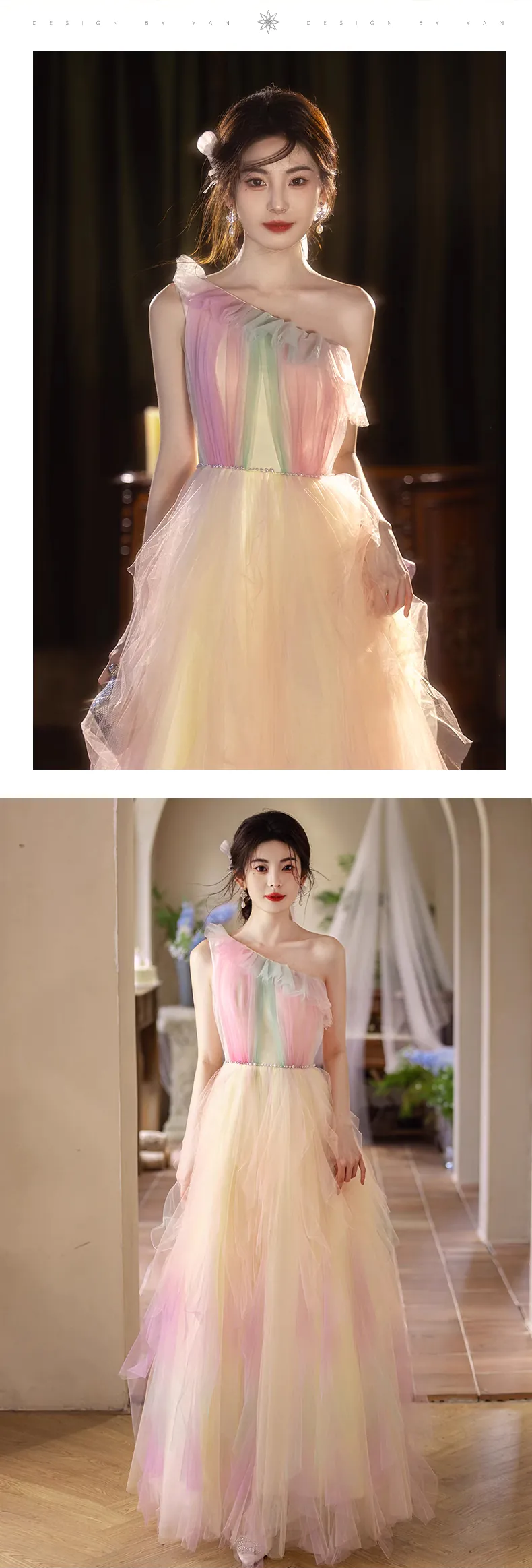 Fairy-Pastel-Gradient-One-Shoulder-Layered-Tulle-Wedding-Cocktail-Dress12
