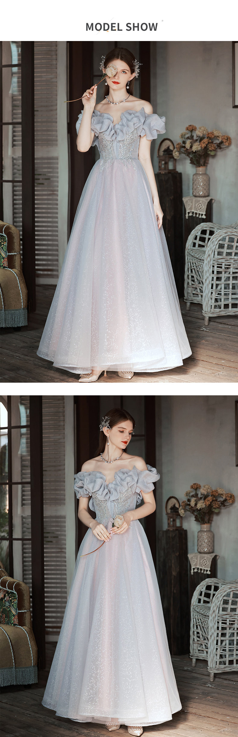 Fashion Off Shoulder Evening Gown Formal Prom Long Party Dress09