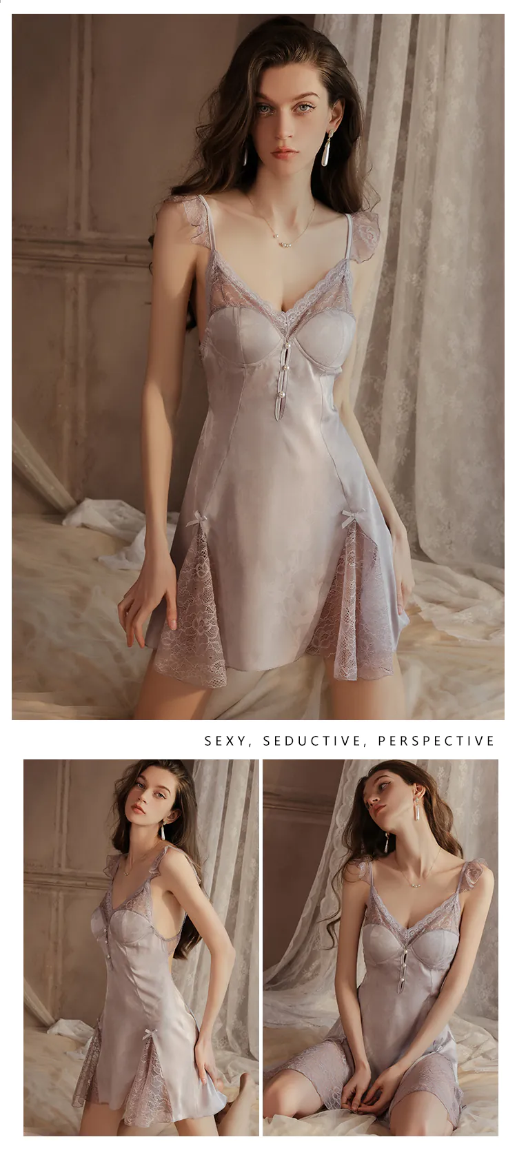 Feminine-Deep-V-Backless-Lace-Hem-Shaping-Bust-Support-Nightdress18