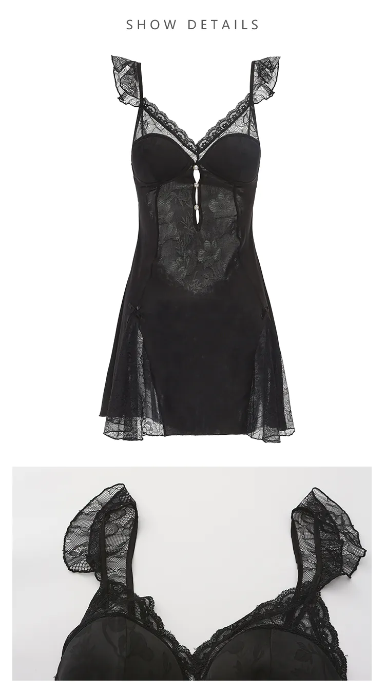 Feminine-Deep-V-Backless-Lace-Hem-Shaping-Bust-Support-Nightdress22