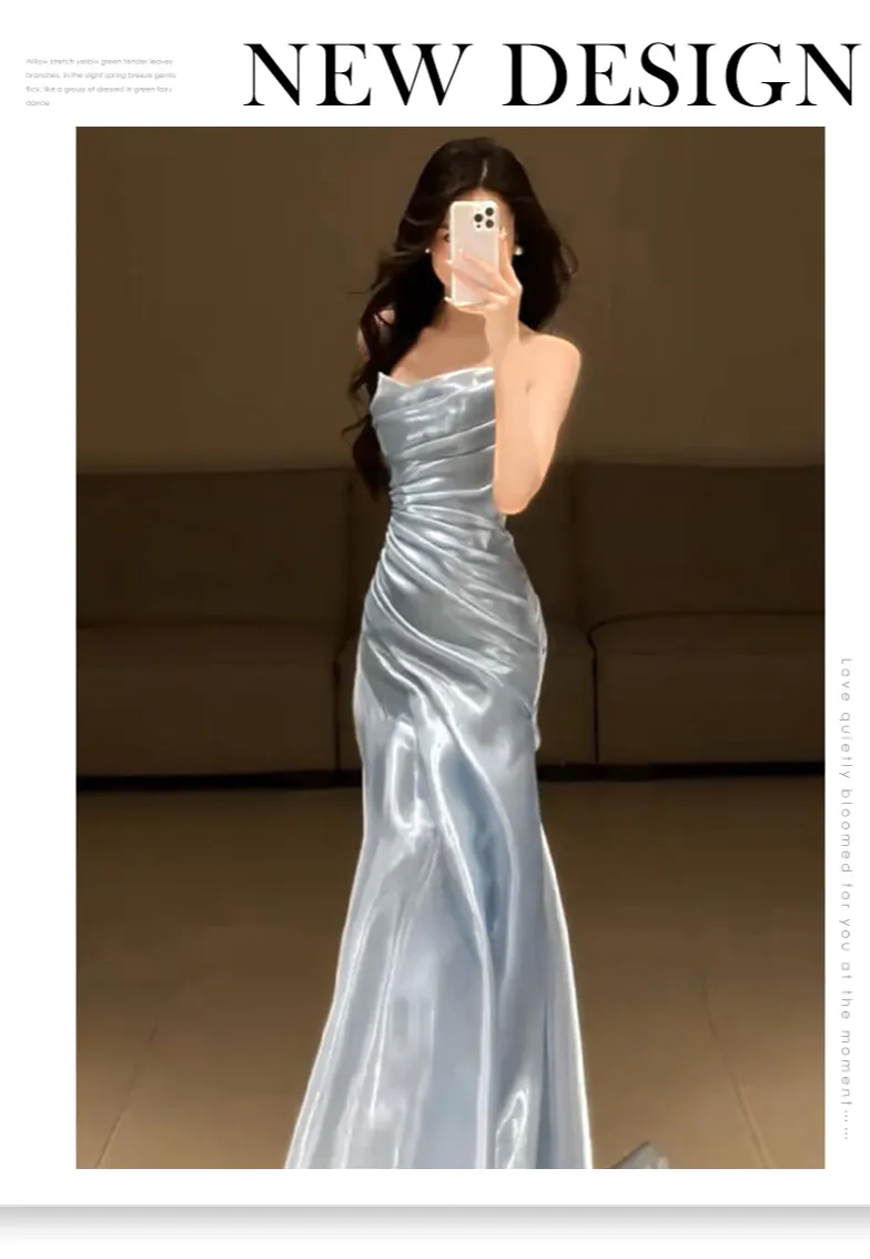 Glossy-Silver-Gray-Strapless-Ruched-Bodice-Trumpet-Mermaid-Evening-Gown06