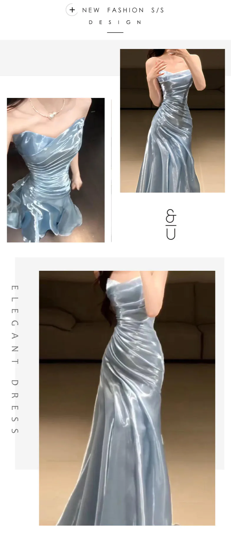 Glossy-Silver-Gray-Strapless-Ruched-Bodice-Trumpet-Mermaid-Evening-Gown07