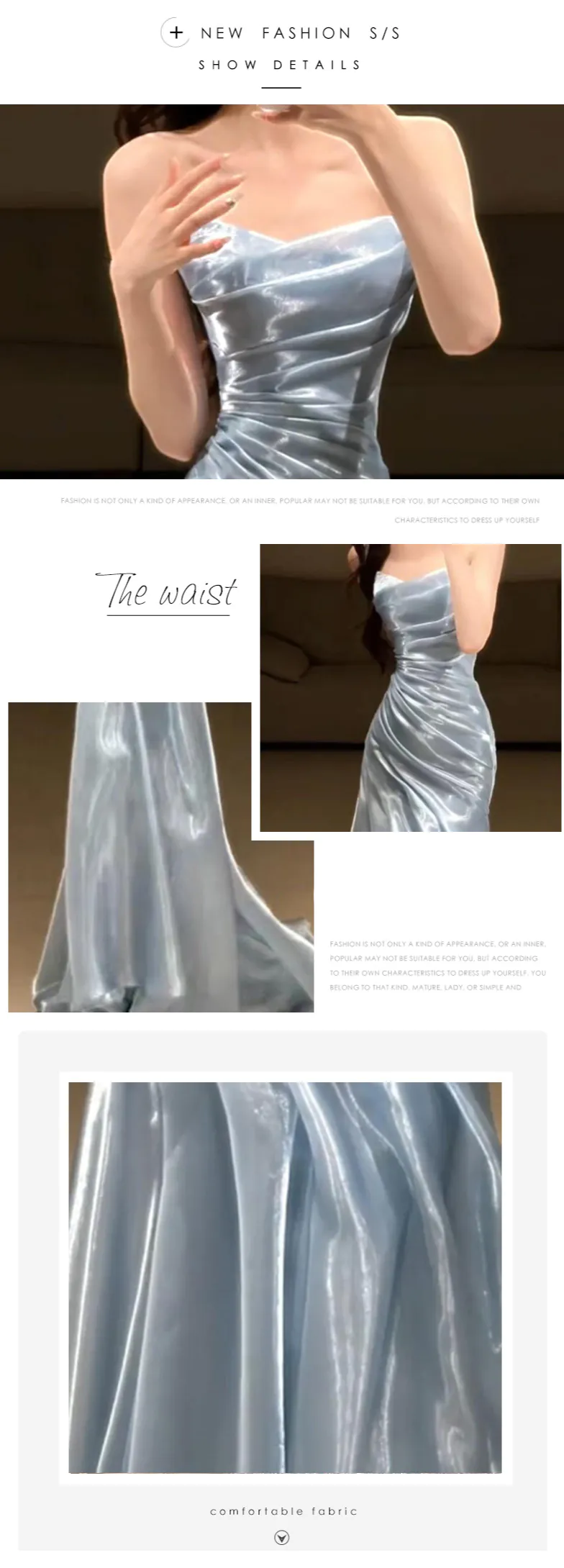 Glossy-Silver-Gray-Strapless-Ruched-Bodice-Trumpet-Mermaid-Evening-Gown08