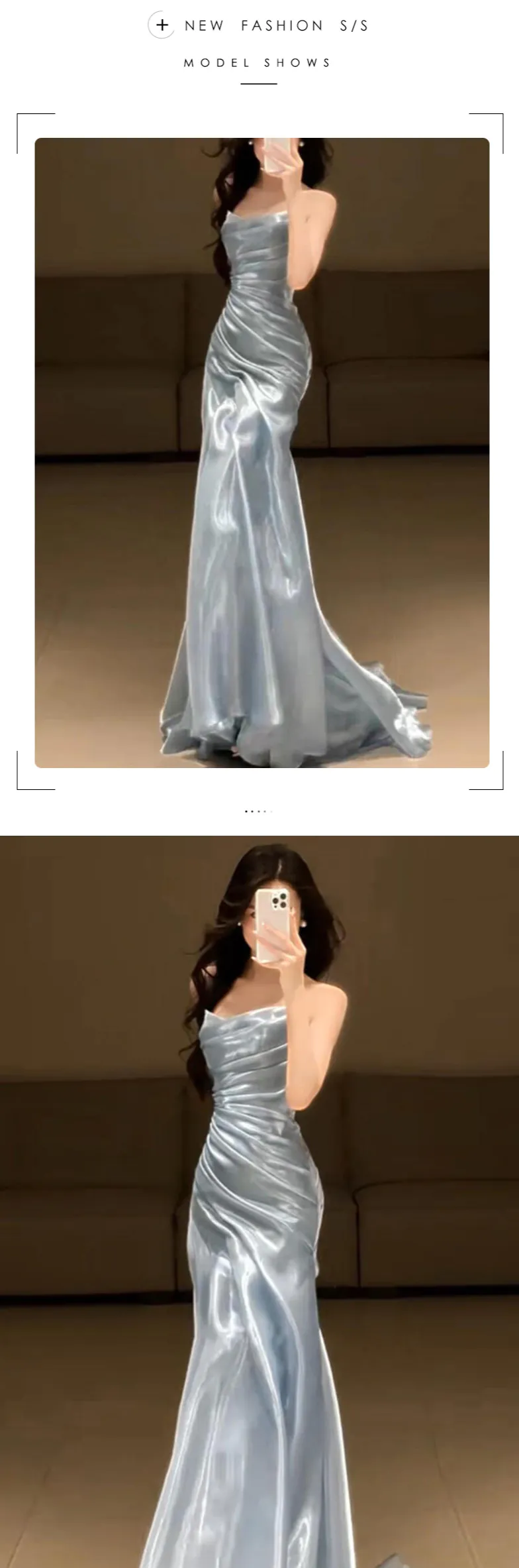 Glossy-Silver-Gray-Strapless-Ruched-Bodice-Trumpet-Mermaid-Evening-Gown09