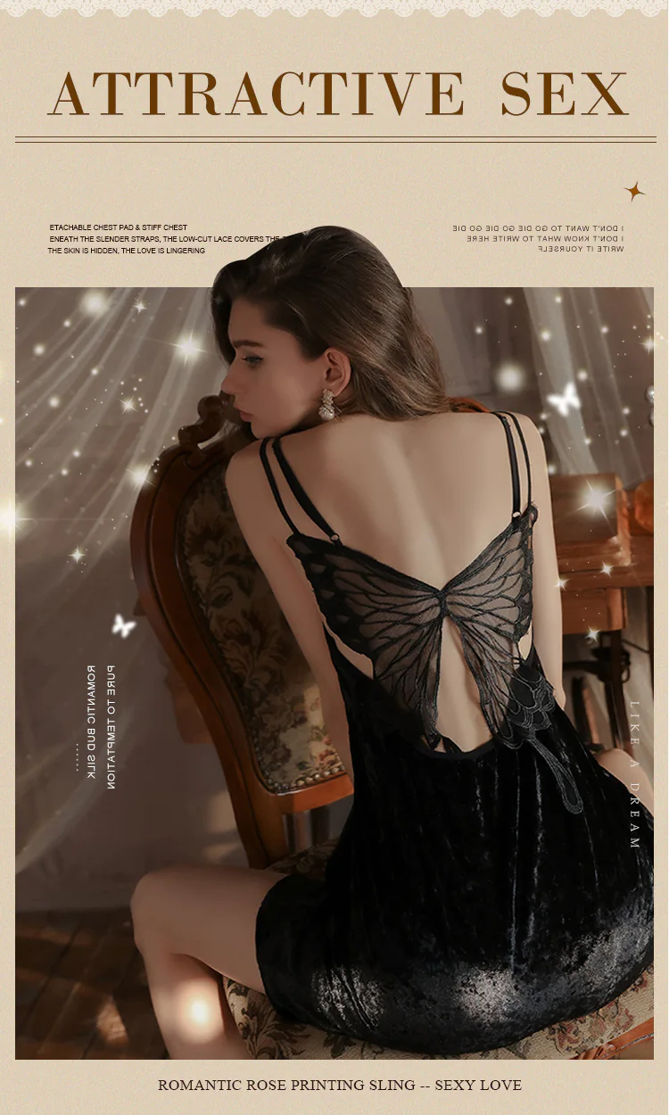 Ladies-Warm-Autumn-Winter-Butterfly-Back-Velvet-Cami-Nightgown09