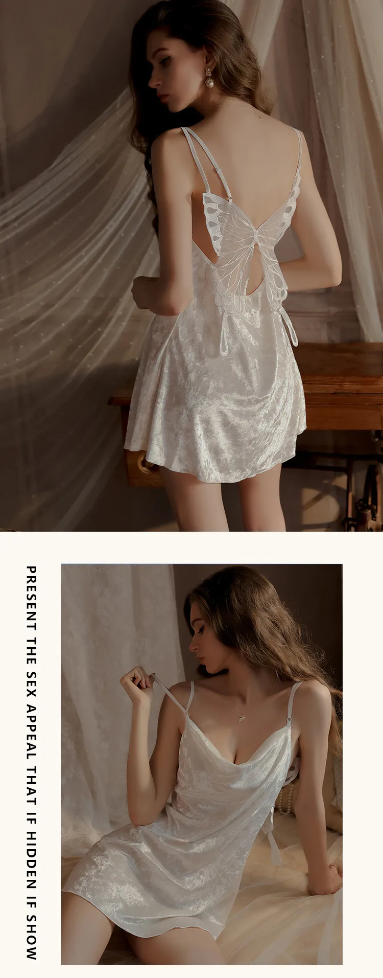 Ladies-Warm-Autumn-Winter-Butterfly-Back-Velvet-Cami-Nightgown15