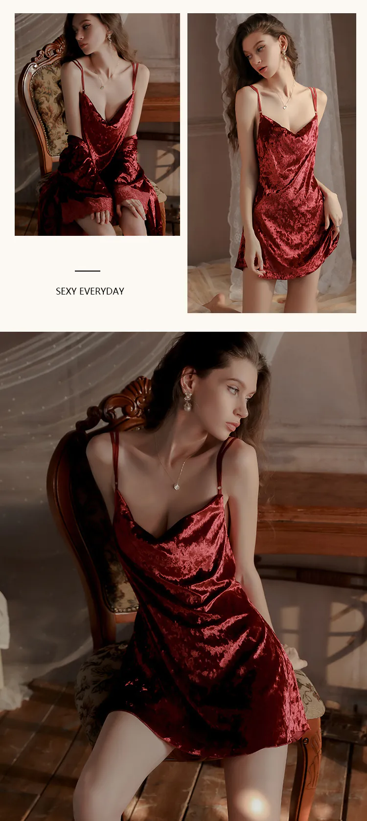 Ladies-Warm-Autumn-Winter-Butterfly-Back-Velvet-Cami-Nightgown18