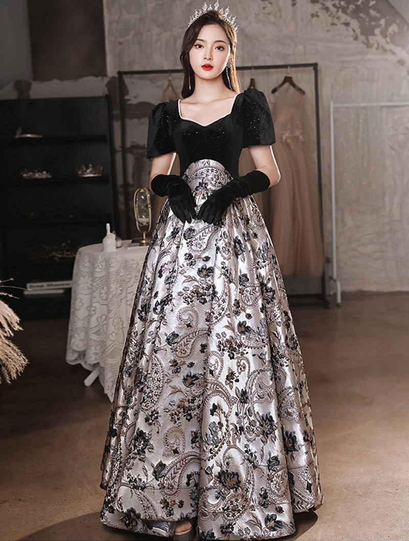 Luxury Vintage Embroidery Party Prom Formal Evening Long Dress01