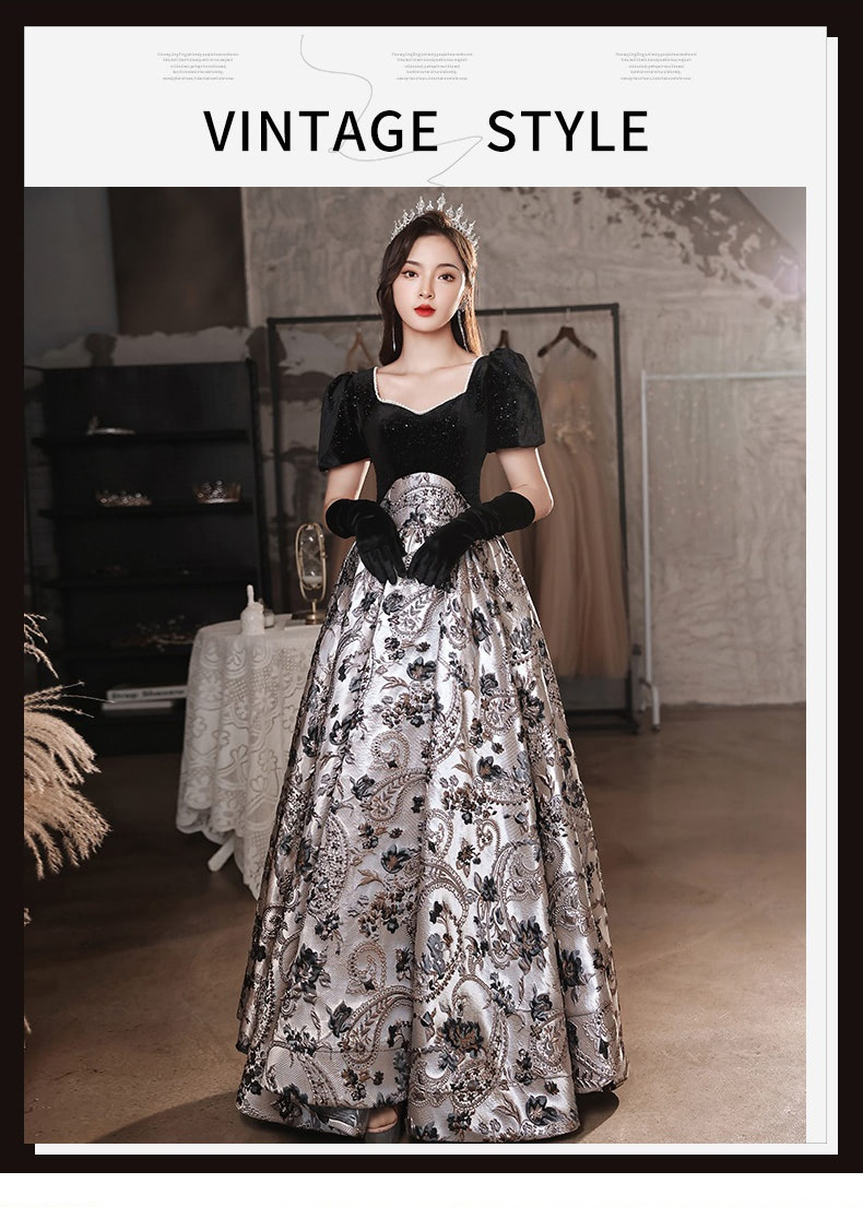 Luxury Vintage Embroidery Party Prom Formal Evening Long Dress11