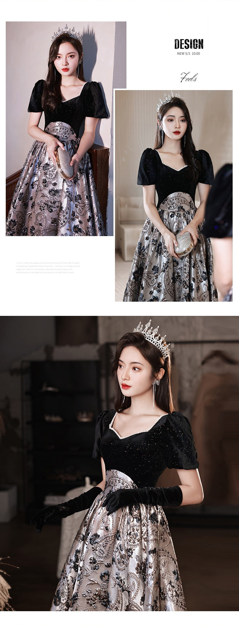 Luxury Vintage Embroidery Party Prom Formal Evening Long Dress14