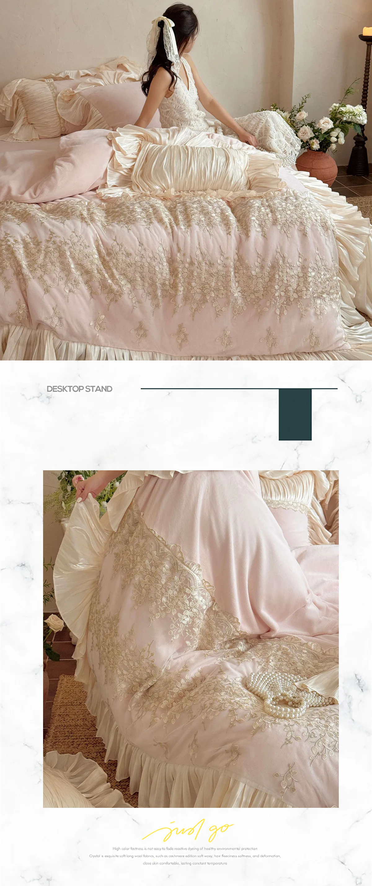Modern-Girly-French-Court-Soft-Matte-Milk-Velvet-Ruffle-Edges-Bedding-Set13