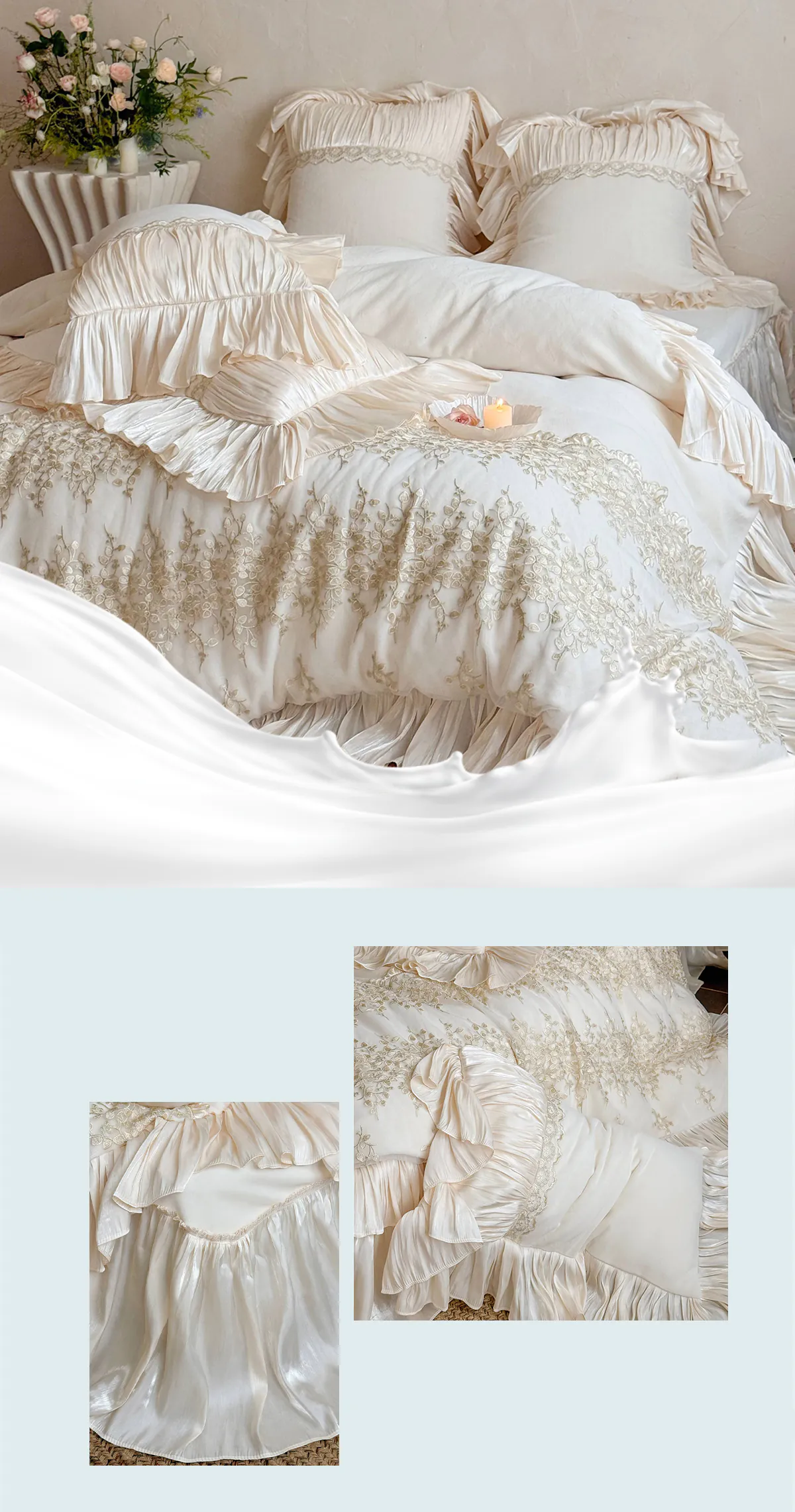 Modern-Girly-French-Court-Soft-Matte-Milk-Velvet-Ruffle-Edges-Bedding-Set17