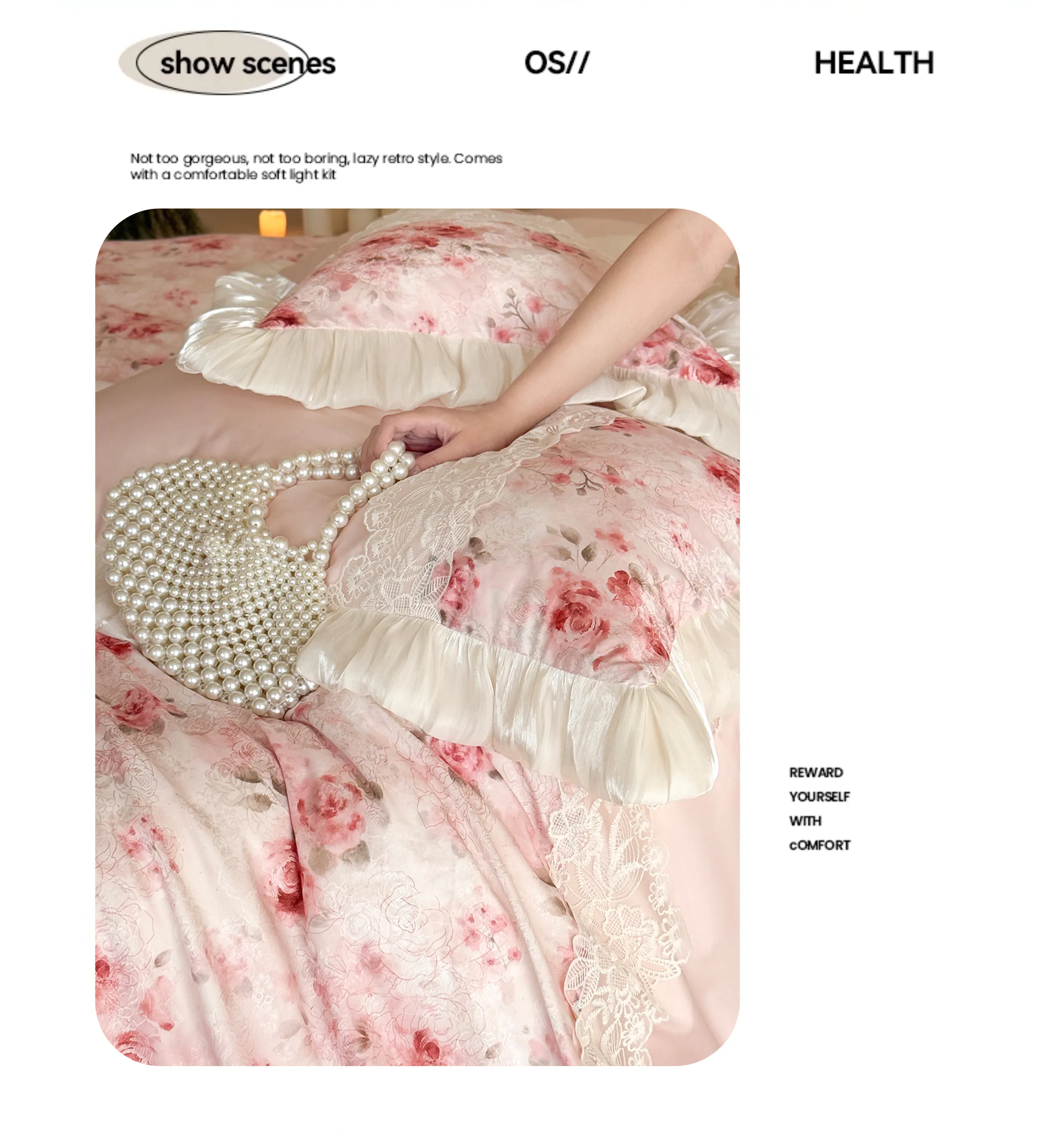 Princess-Style-Vintage-Rose-Floral-100-Cotton-Glazed-Ruffle-Bedding-Set10