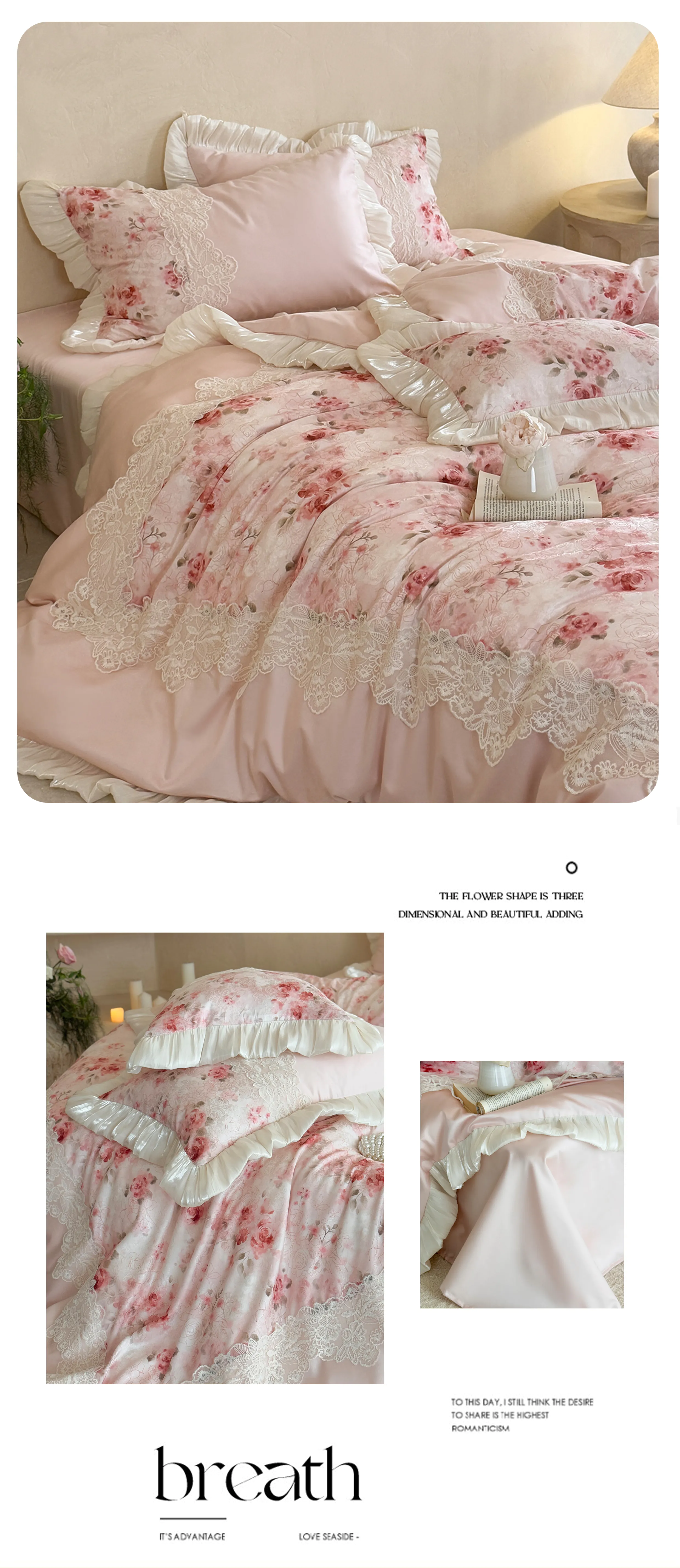 Princess-Style-Vintage-Rose-Floral-100-Cotton-Glazed-Ruffle-Bedding-Set12