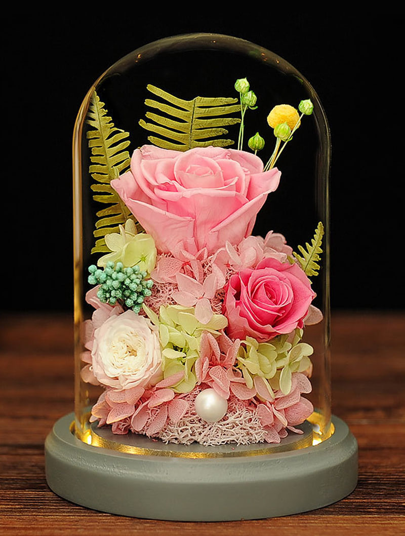Romantic Forever Rose in Glass Creative Gift for Her Women01