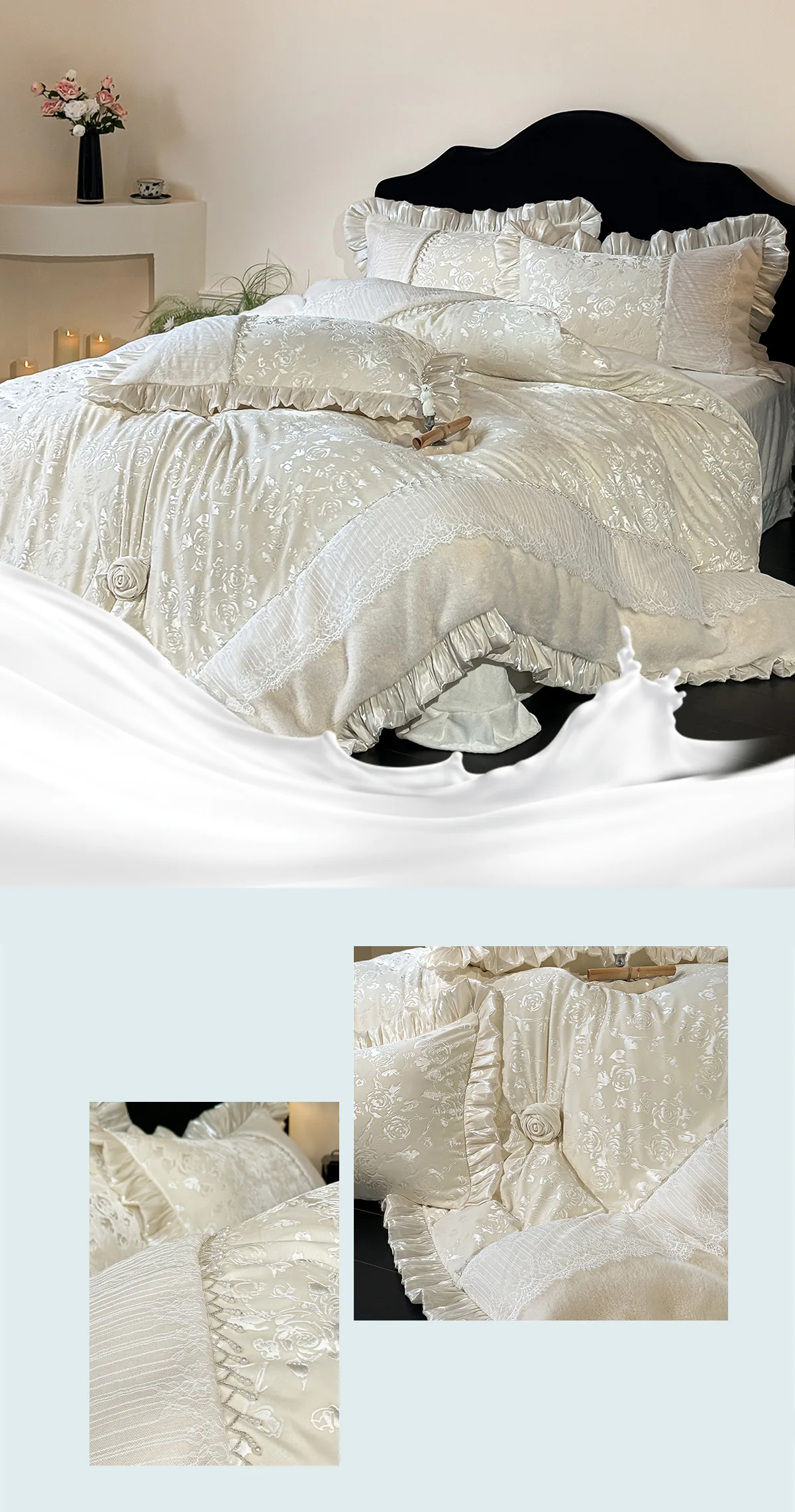 Romantic-French-Court-Style-Embossed-Rose-Floral-Velvet-Bedding-Set17