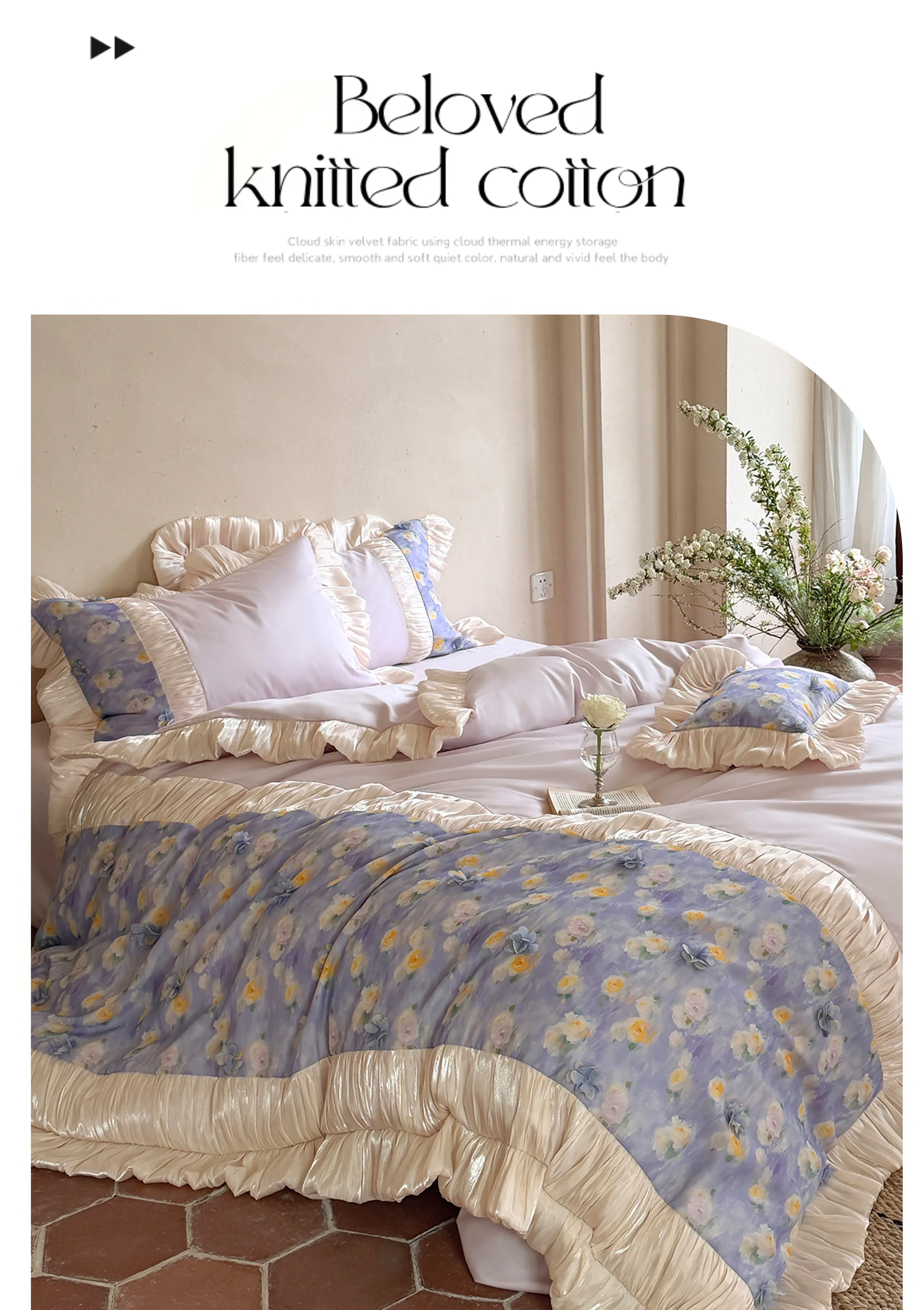 Romantic-Lavender-Floral-100S-Organic-Cotton-Comforter-Cover-4-Piece-Set07