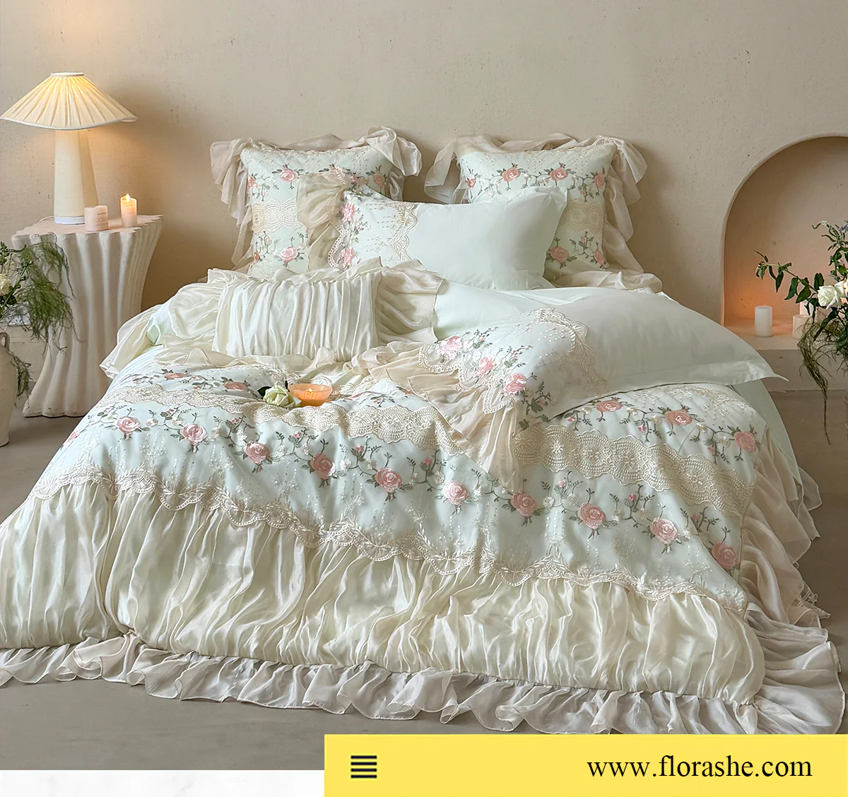 Romantic-Rose-Floral-Embroidery-Sheer-Lace-Aesthetic-Bedding-Set-Gift09