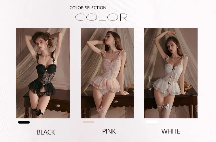 Romantic-Sheer-Mesh-Lace-Nightgown-Babydoll-Chemise-Bridal-Lingerie12