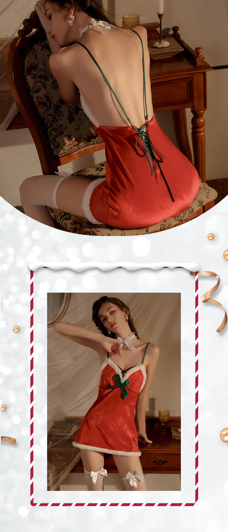 Sexy-Deep-V-Neck-Christmas-Red-Open-Back-Velvet-Cami-Nightgown08