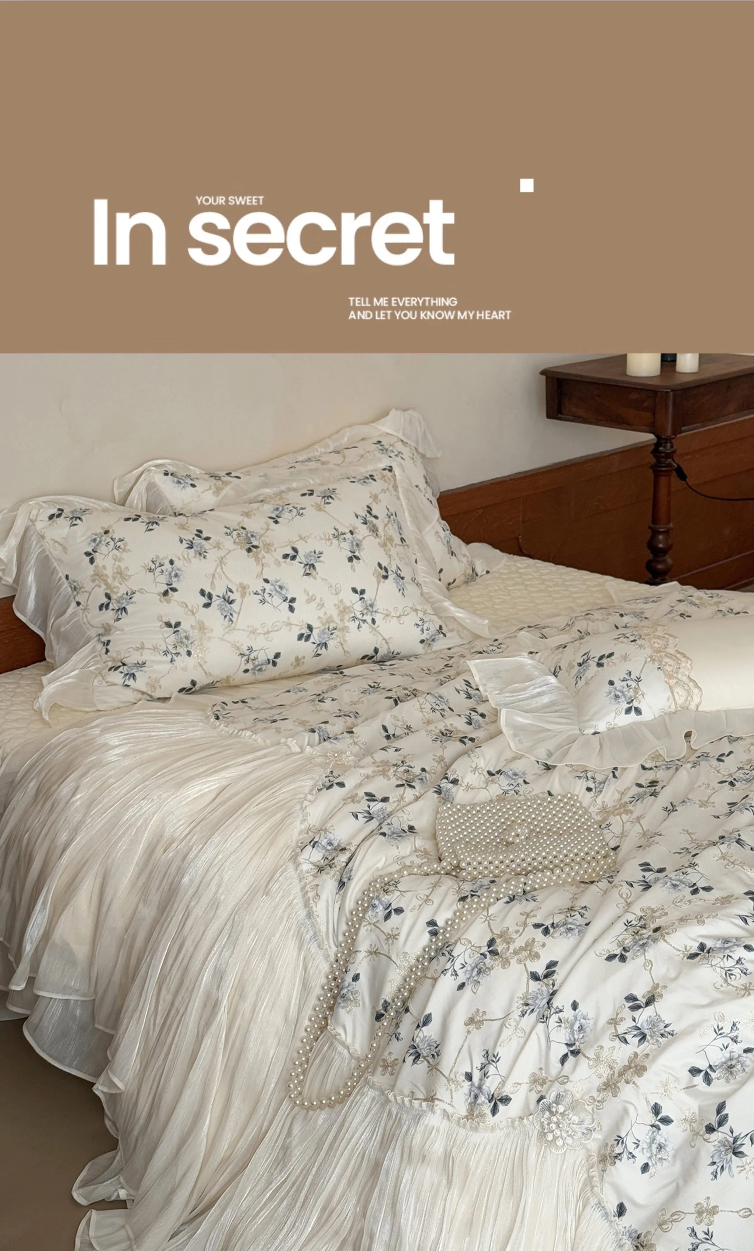 Shabby-Chic-100S-Long-Staple-Cotton-Crinkle-Trim-Floral-Bedding-4-Pcs-Set11