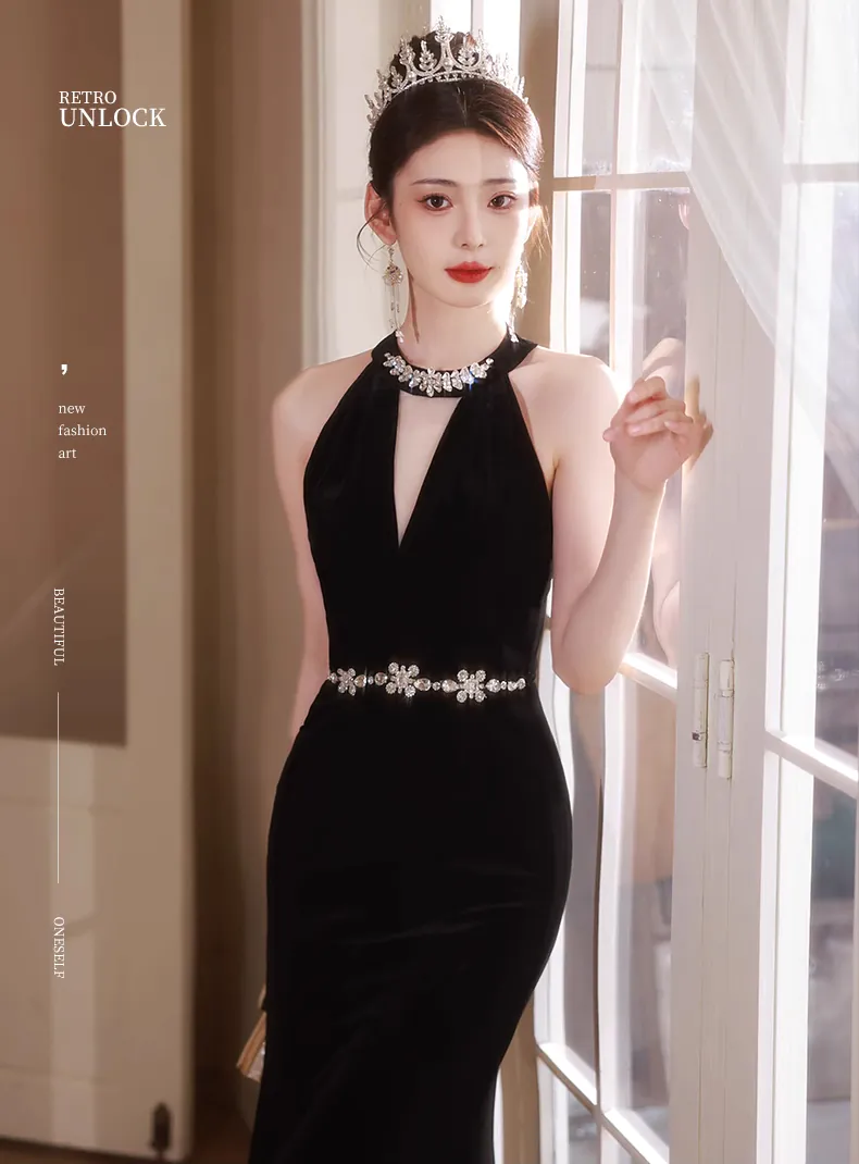 Simple-Black-Fishtail-Sleeveless-Halter-Neck-Birthday-Party-Formal-Dress06