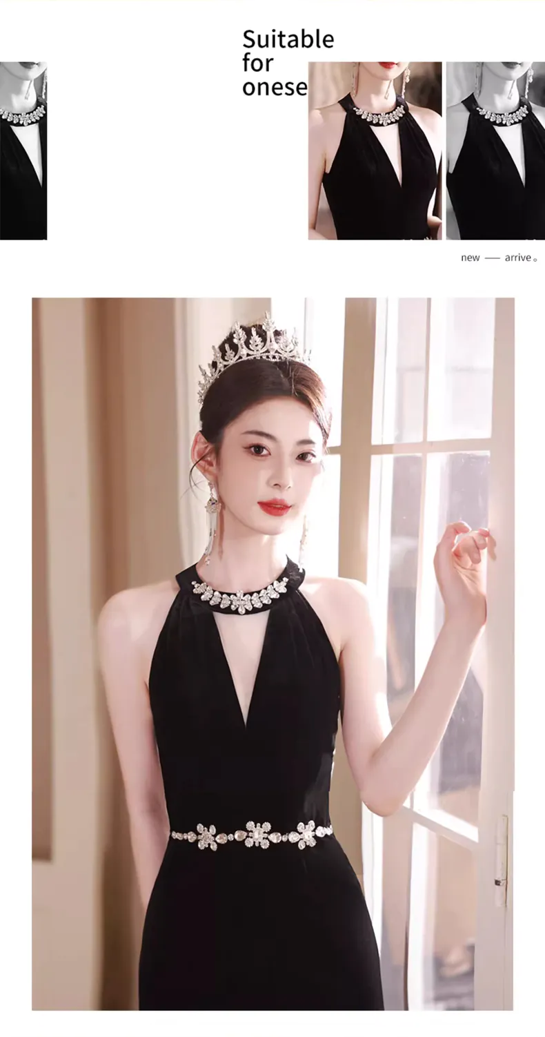 Simple-Black-Fishtail-Sleeveless-Halter-Neck-Birthday-Party-Formal-Dress11