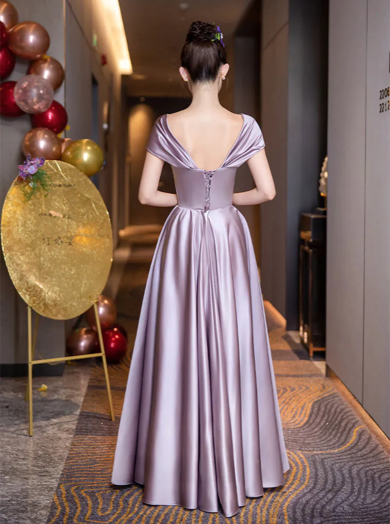Simple-Dusty-Purple-Satin-Bridesmaid-Dress-Bridal-Party-Homecoming-Gown26