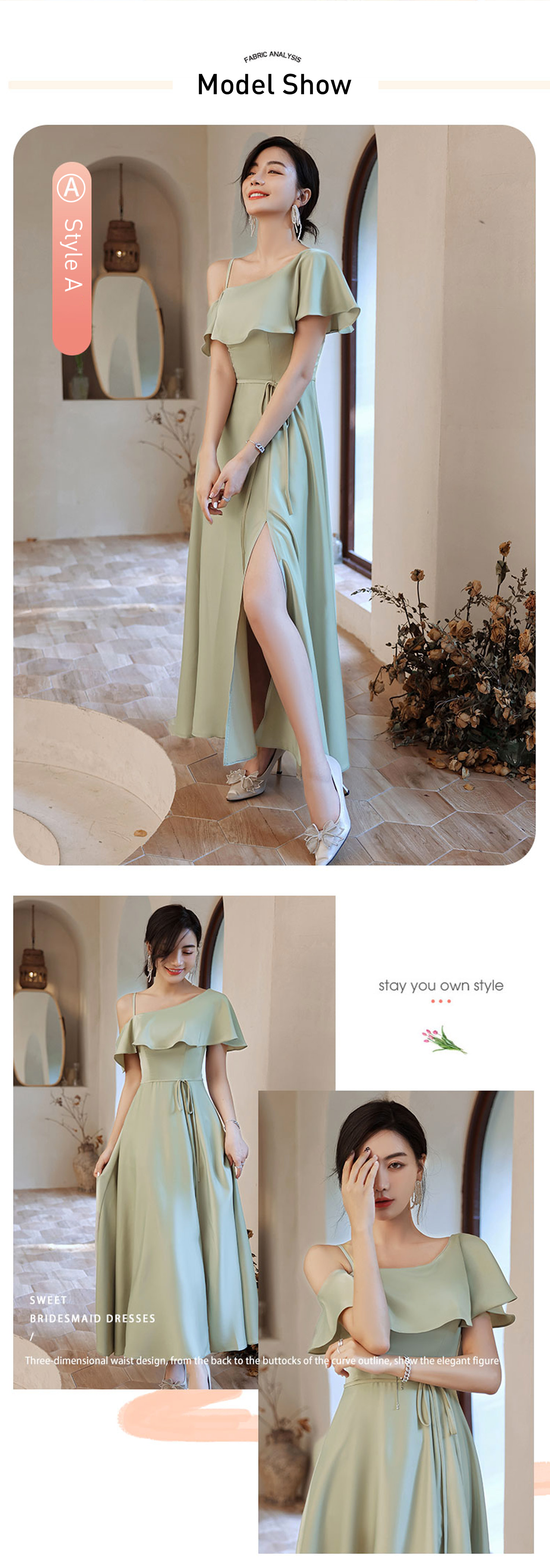Simple-Olive-Green-Satin-Bridesmaid-Dress-Beach-Wedding-Guest-Outfit15