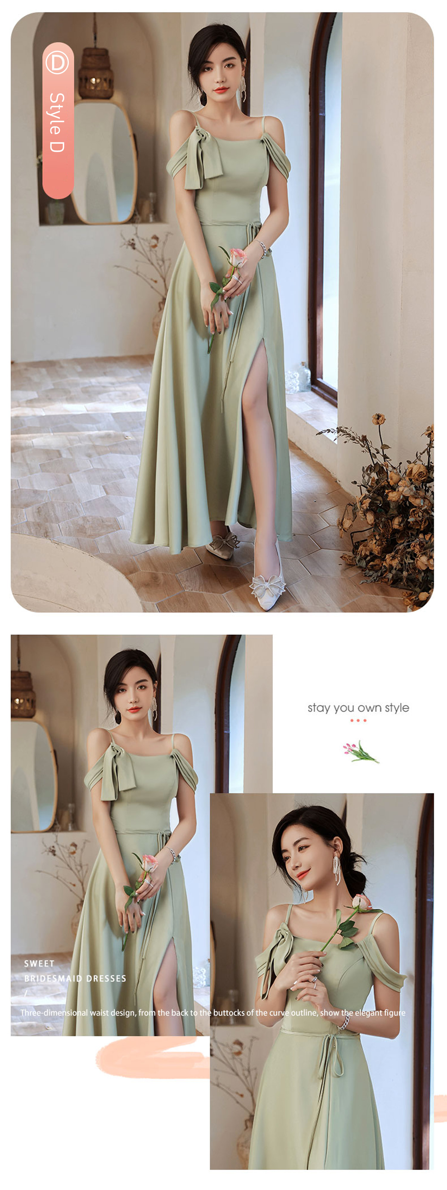 Simple-Olive-Green-Satin-Bridesmaid-Dress-Beach-Wedding-Guest-Outfit21
