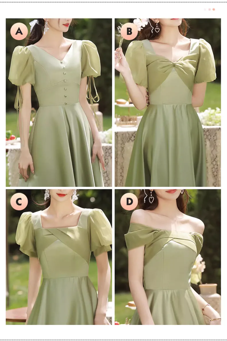 Simple-Short-Sleeve-Green-Satin-Bridesmaid-Party-Homecoming-Dress13