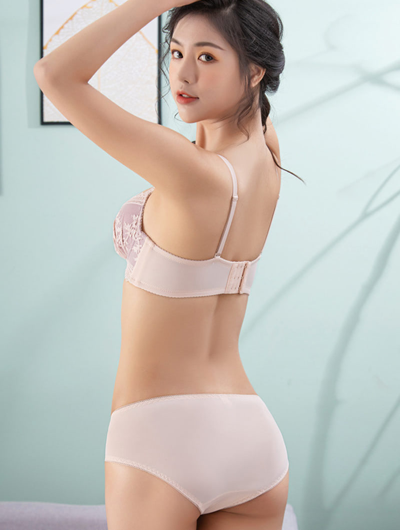 Soft Lace Bralette Panty Lingerie Set Everyday Comfort Underwear05