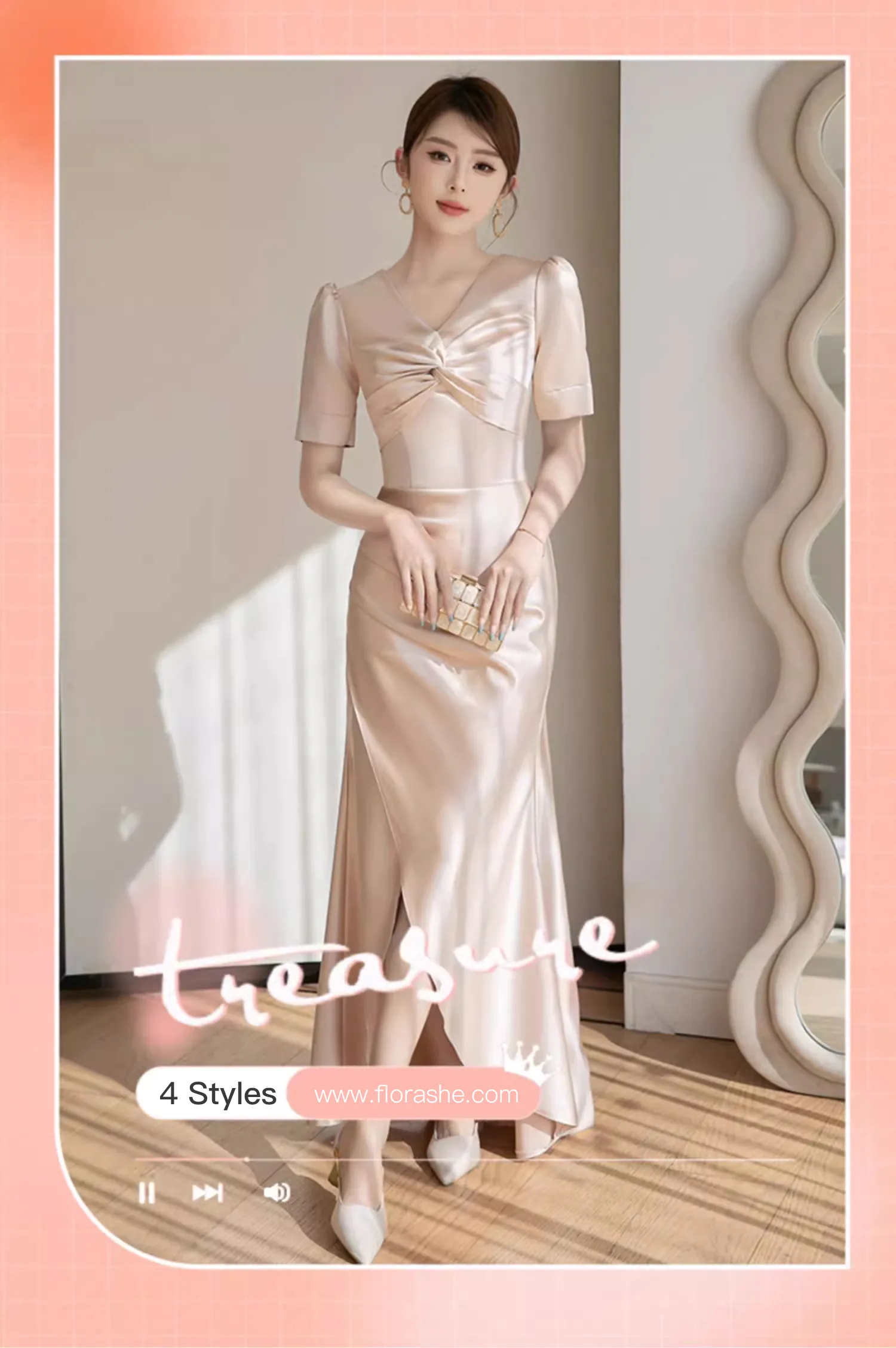 Sweet-Champagne-Satin-Bridesmaid-Slit-Dress-Evening-Party-Gown10