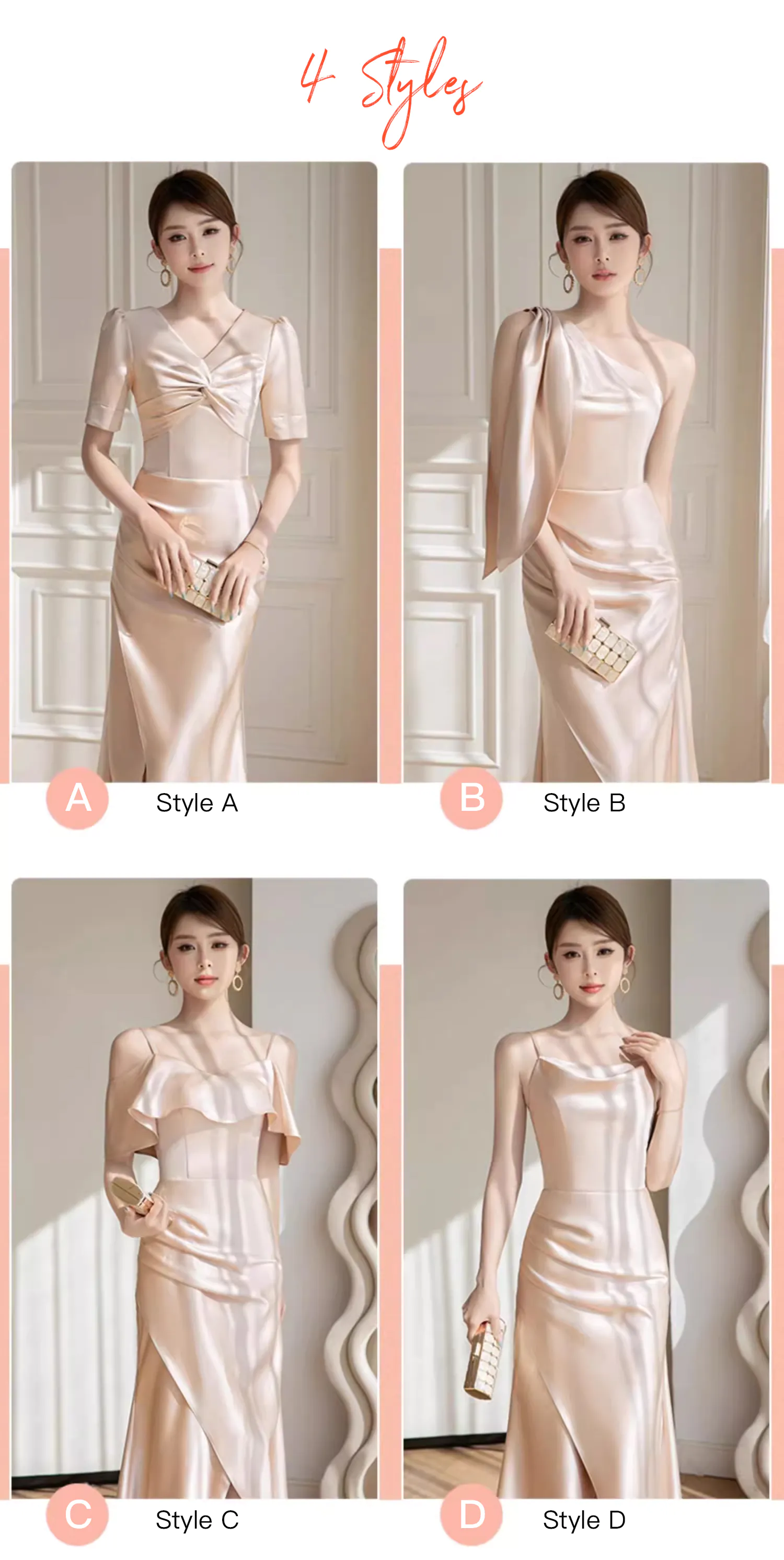 Sweet-Champagne-Satin-Bridesmaid-Slit-Dress-Evening-Party-Gown13